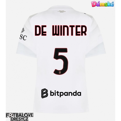 AC Milan Koni De Winter #5 Dámské Venkovní Dres 2026-27 Krátký Rukáv AC Milan Koni De Winter #5 Dámské Venkovní Dres 2026-27 Krátký Rukáv
